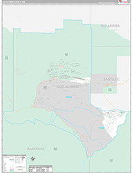 Los Alamos County Wall Map Premium Style 2026